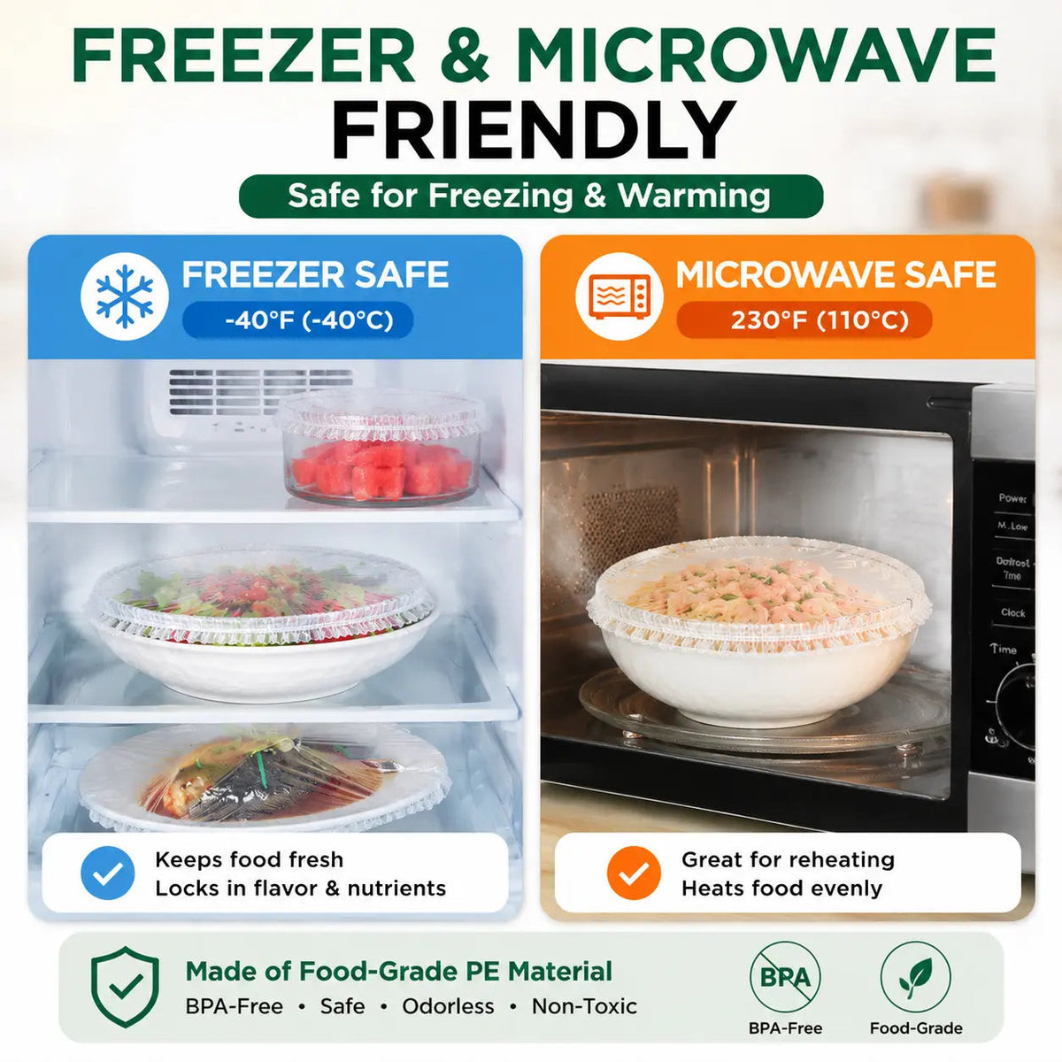 ๐ BUY 1 GET 1 FREE ๐โ Stretch Food Covers | Freshness in Seconds, No Cling-Wrap Hassle