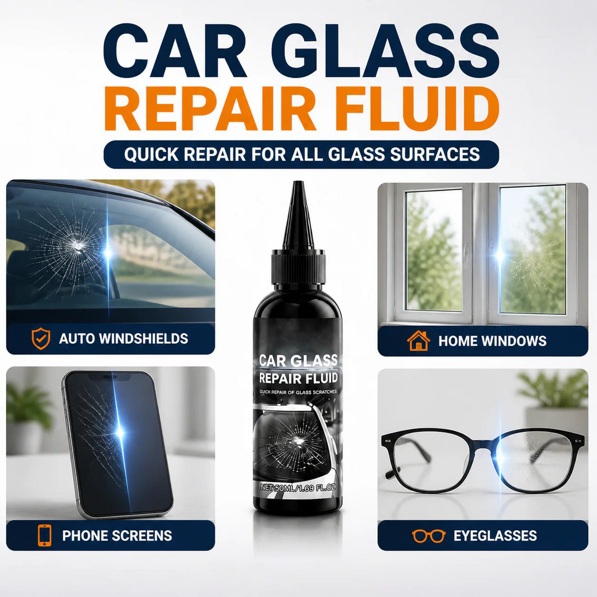 🔥Last Day 50% OFF🔥Fast-Acting Windshield Crack & Chip Repair Kit