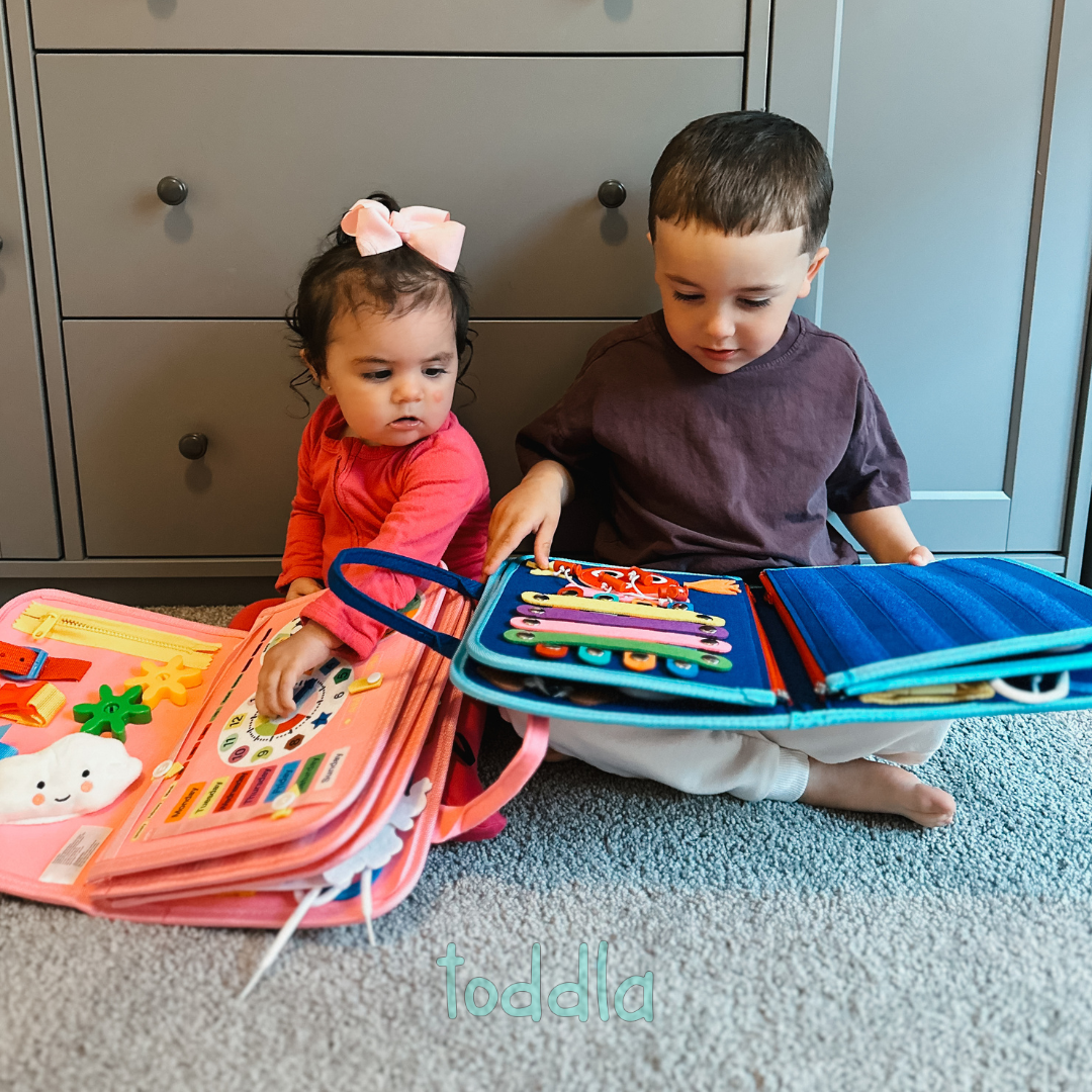 🔥50% OFF TODAY🔥Busy Board for Toddlers - Sensory Activity Book & Travel Learning Toy 🎨✈️