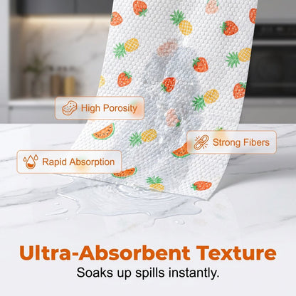 🎁 BUY 1 GET 1 FREE🎁 | Stop Wasting Paper Towels 🧽 50-Sheet Reusable Cleaning Rag Roll – Tear, Wipe, Rinse & Reuse✨