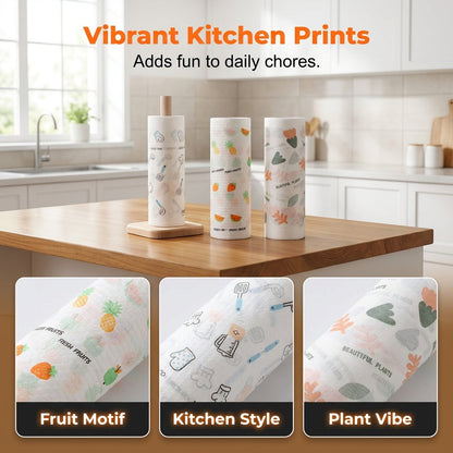 🎁 BUY 1 GET 1 FREE🎁 | Stop Wasting Paper Towels 🧽 50-Sheet Reusable Cleaning Rag Roll – Tear, Wipe, Rinse & Reuse✨