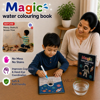 🎁 BUY 1 GET 1 FREE — Magic Water Coloring Book | 💧 Reusable, Mess-Free Fun