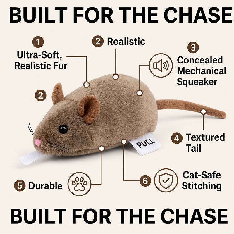 🎁LAST DAY SALE ! 50% OFF—Say Goodbye to Boredom: The Wind-Up Mouse That Drives Cats Wild! 🐭💥