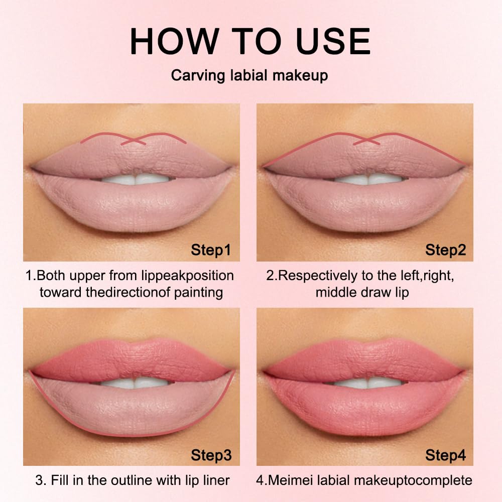 🎁 Buy 1 Get 1 Free | 12-Pc Matte Lip Liner Set 💄 Waterproof, Smudgeproof & Precise