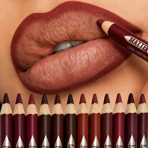 🎁 Buy 1 Get 1 Free | 12-Pc Matte Lip Liner Set 💄 Waterproof, Smudgeproof & Precise