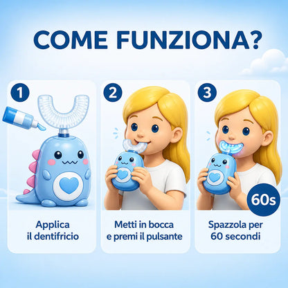 DinoBrush - Spazzolino elettrico per bambini