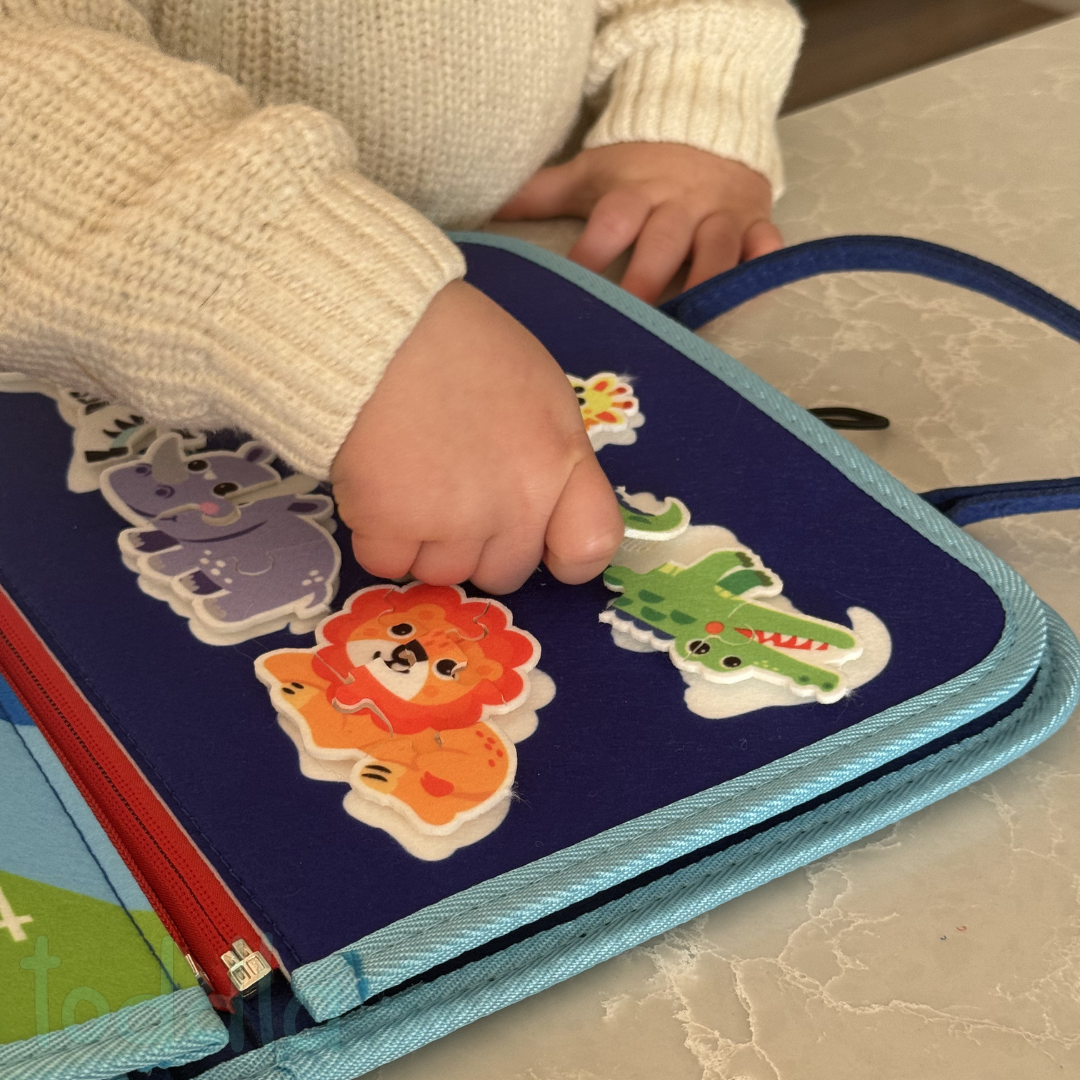 🔥50% OFF TODAY🔥Busy Board for Toddlers - Sensory Activity Book & Travel Learning Toy 🎨✈️