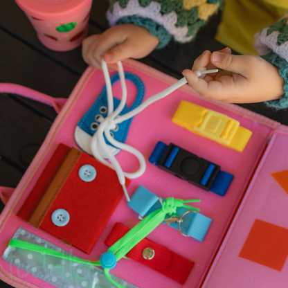 🔥50% OFF TODAY🔥Busy Board for Toddlers - Sensory Activity Book & Travel Learning Toy 🎨✈️