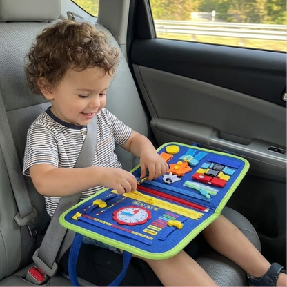 🔥50% OFF TODAY🔥Busy Board for Toddlers - Sensory Activity Book & Travel Learning Toy 🎨✈️