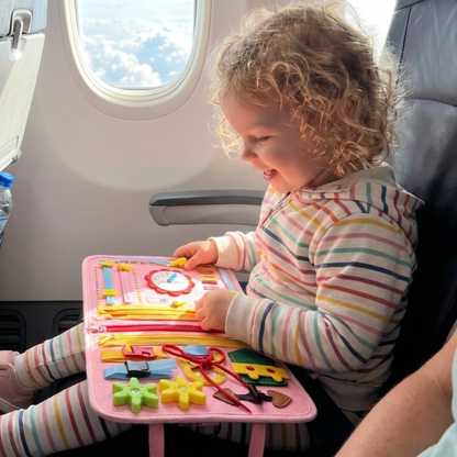 🔥50% OFF TODAY🔥Busy Board for Toddlers - Sensory Activity Book & Travel Learning Toy 🎨✈️