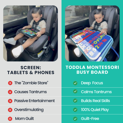 🔥50% OFF TODAY🔥Busy Board for Toddlers - Sensory Activity Book & Travel Learning Toy 🎨✈️