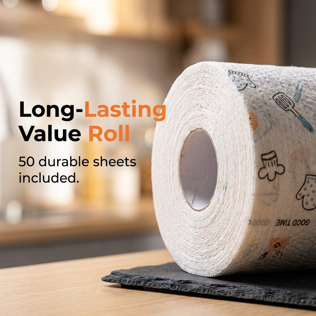 🎁 BUY 1 GET 1 FREE🎁 | Stop Wasting Paper Towels 🧽 50-Sheet Reusable Cleaning Rag Roll – Tear, Wipe, Rinse & Reuse✨