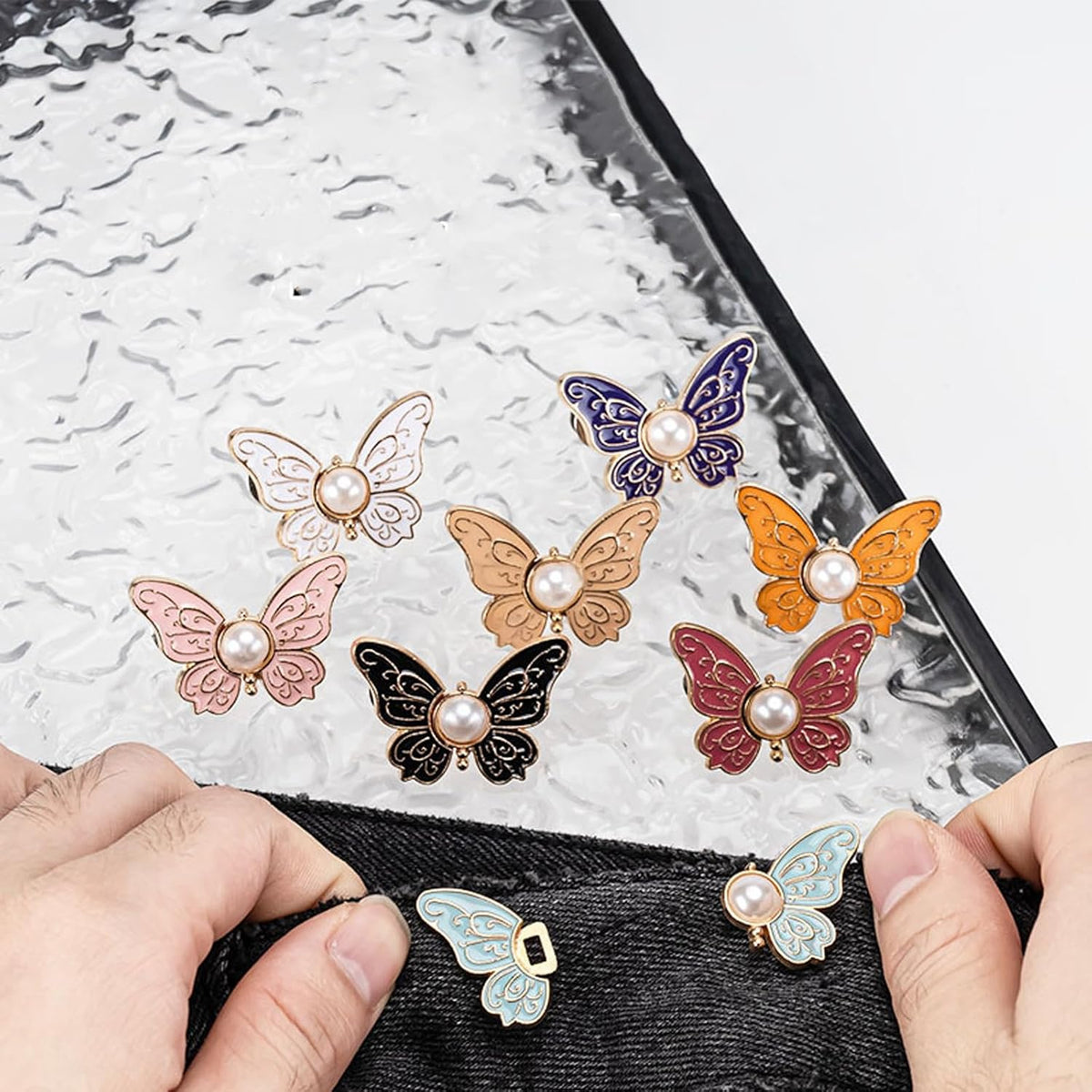 50% OFF🔥 LAST DAY SALE!🦋 No-Sew Butterfly Jean Clips – Instant Waist Adjuster for Jeans, Skirts & More 👖✨