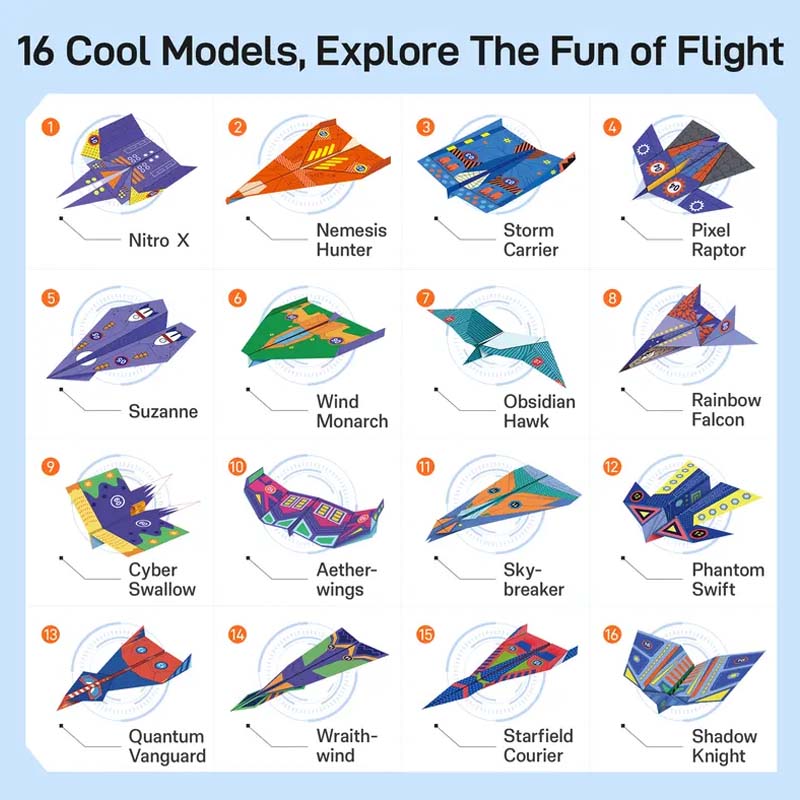 🎁🎄🛩️Set creativo fai-da-te per costruire aeroplani di carta per bambini✨