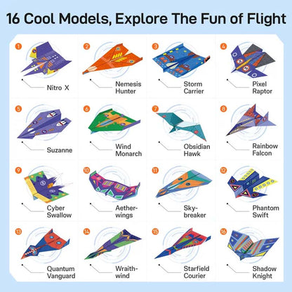 🎁🎄🛩️Set creativo fai-da-te per costruire aeroplani di carta per bambini✨