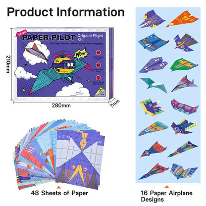 🎁🎄🛩️Set creativo fai-da-te per costruire aeroplani di carta per bambini✨